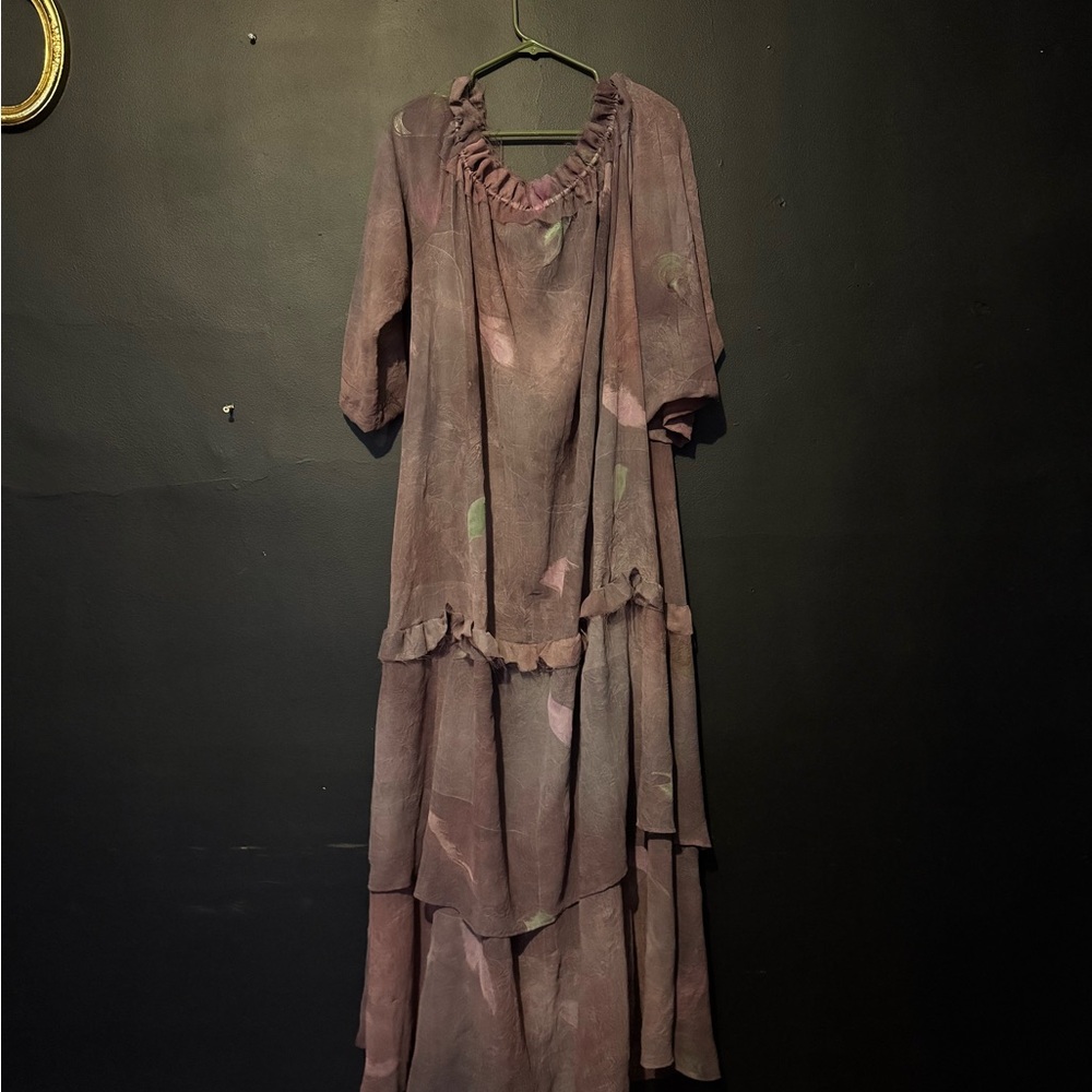 Zelie for She Dress Elegant Purple Layered Dress 3x